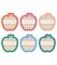 Carson Dellosa True to You 36PC Apple Cutouts, Wicker Farmhouse Accents for Bulletin Board and Locker Decorations, Name Labels for School, Classroom Decor and Teacher Supplies